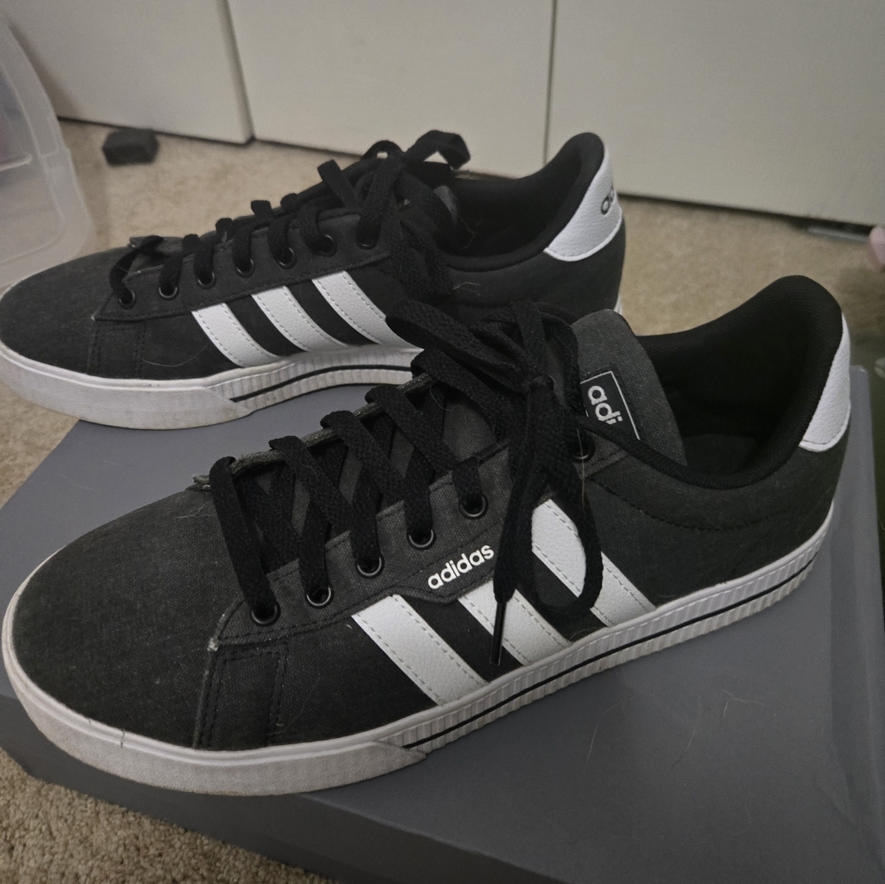Adidas Daily Grey And White Sneakers